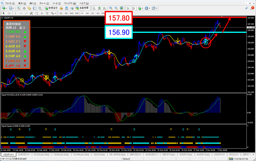 FX為替相場予想チャート