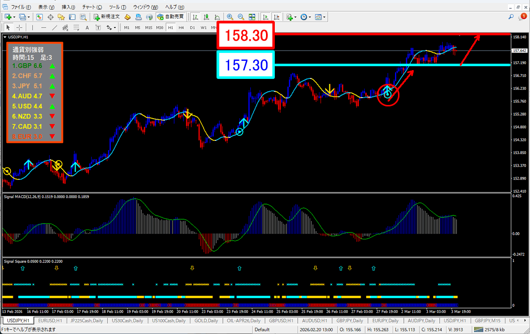 FX為替相場予想チャート