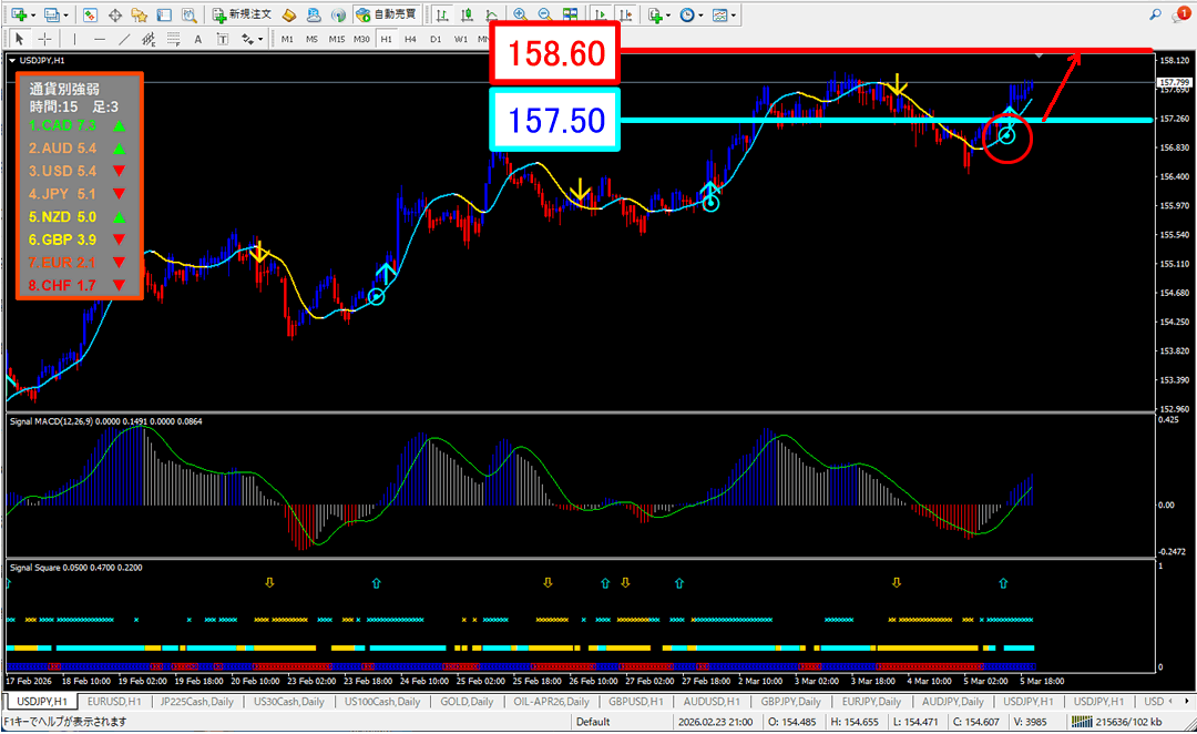 FX為替相場予想チャート
