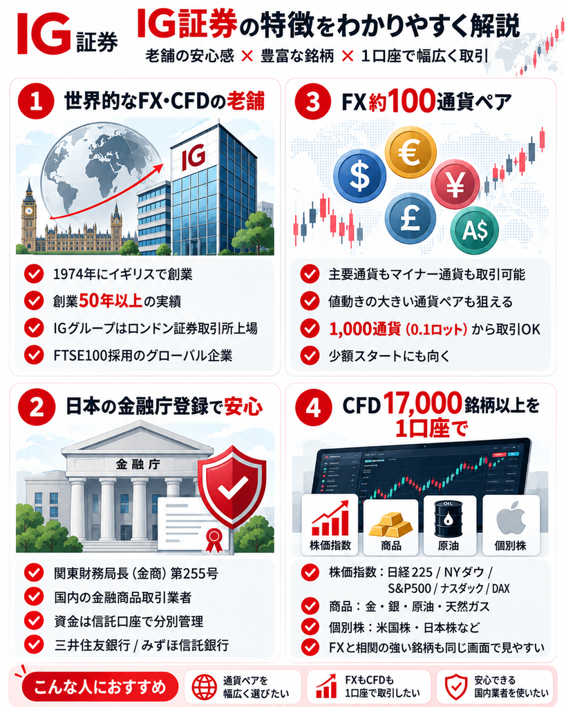 IG証券は世界的なFX・CFDの老舗